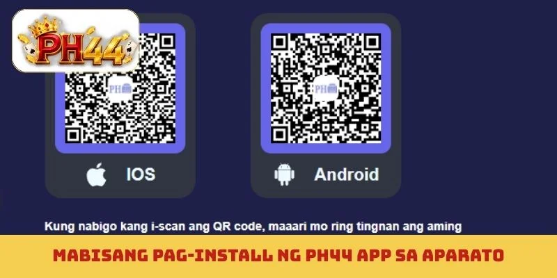 Mabisang pag-install ng PH44 app sa aparato