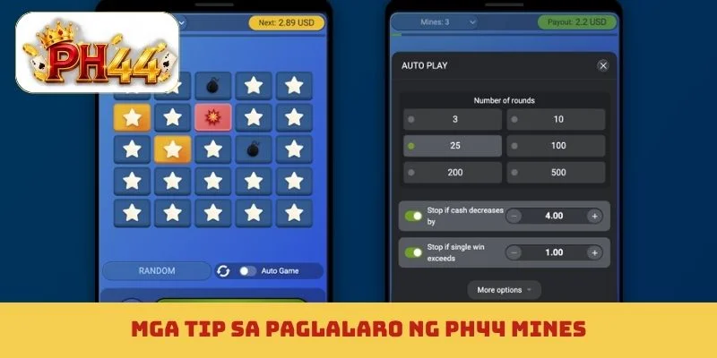 Mga tip sa paglalaro ng PH44 Mines