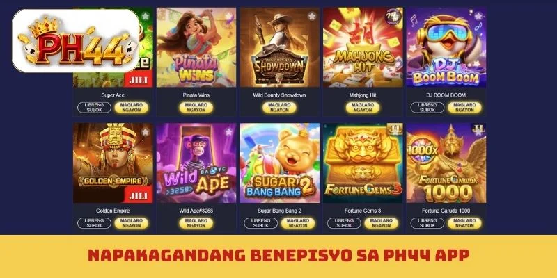 Napakagandang benepisyo sa PH44 app