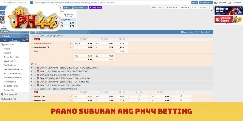 Paano Subukan ang PH44 Betting