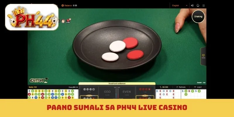 Paano sumali sa PH44 live casino