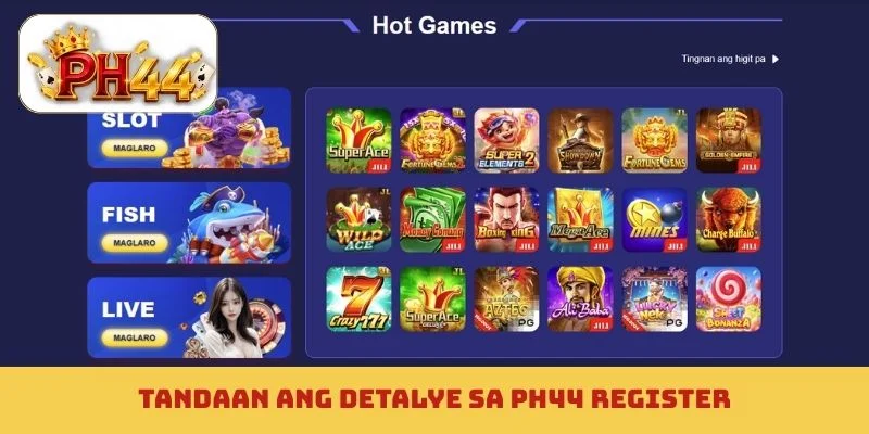 Tandaan ang detalye sa PH44 register
